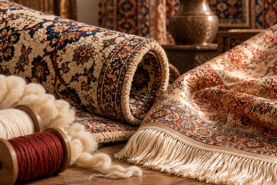 Tapis en laine et en soie